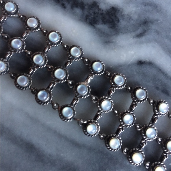 Silver Multi Stone Chain Elegant Bracelet 925 - Picture 4 of 5